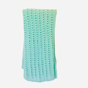 Brand New Hand Crocheted Mint Green Couch Throw, Baby Blanket, Hand knitted